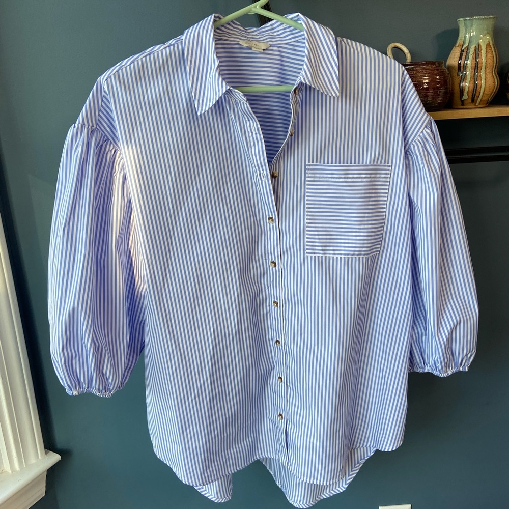 Cato Women’s Stripe Blouse- Size M